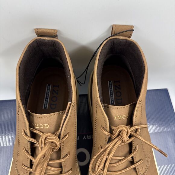 IZOD Palmer Men's Size 12 Lace-up Chukka Boots, Brown, New in Box - Picture 4 of 14
